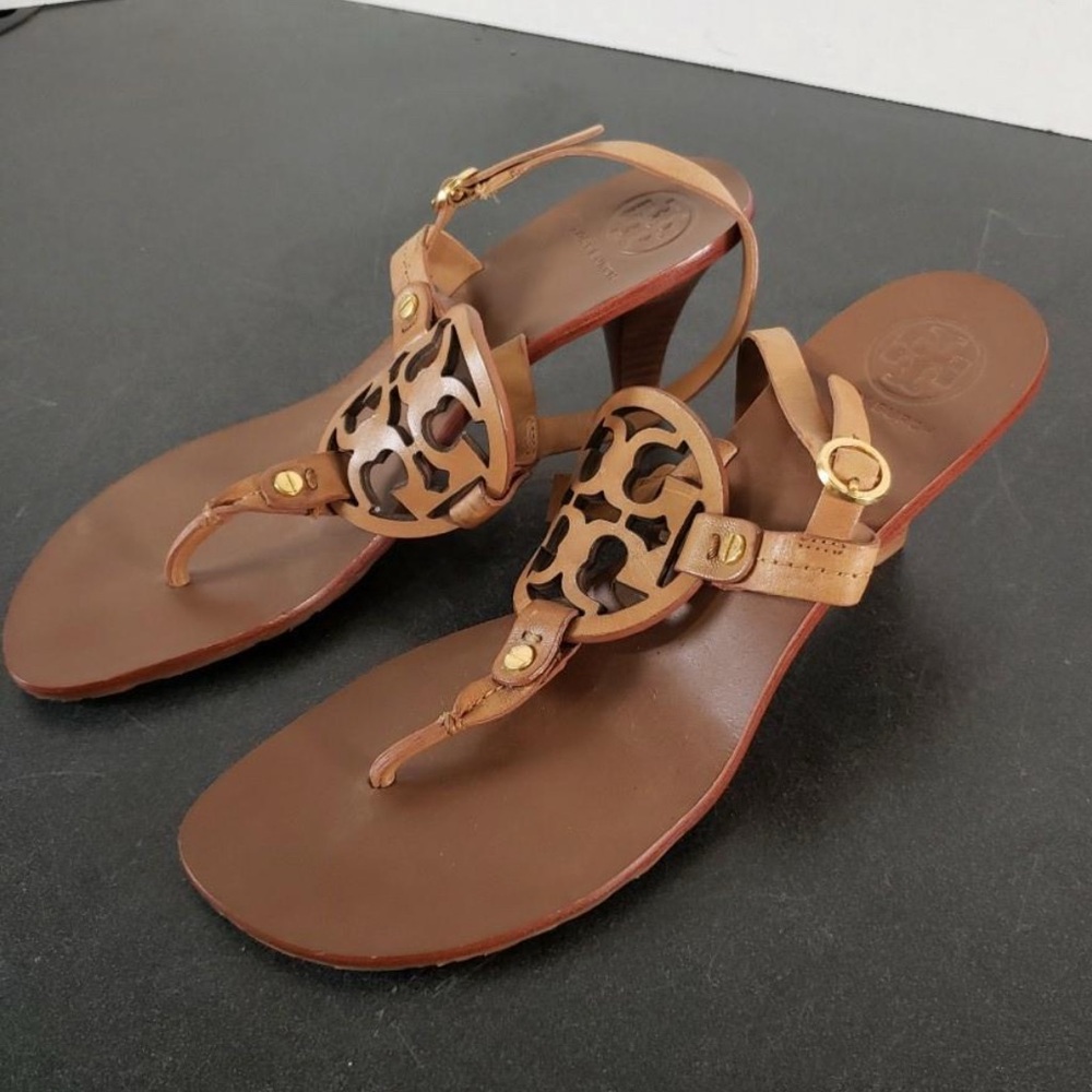 Tory Burch Tan Heel Sandals